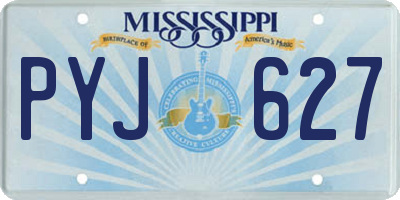 MS license plate PYJ627