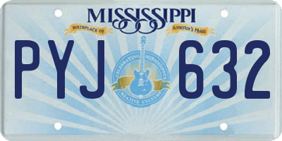 MS license plate PYJ632