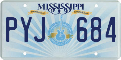 MS license plate PYJ684