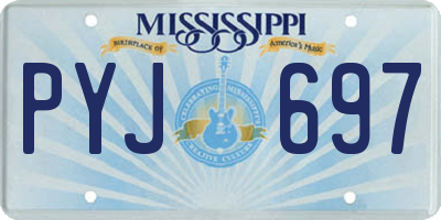 MS license plate PYJ697