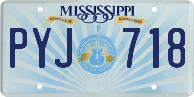 MS license plate PYJ718