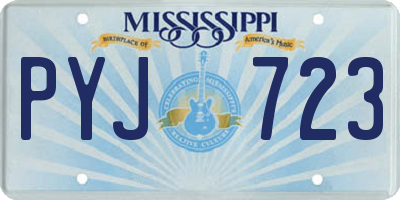 MS license plate PYJ723
