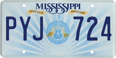 MS license plate PYJ724