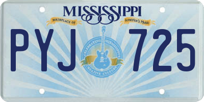 MS license plate PYJ725