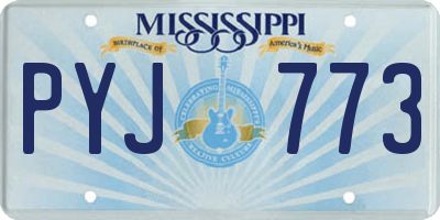 MS license plate PYJ773