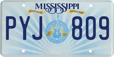 MS license plate PYJ809
