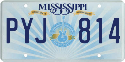 MS license plate PYJ814