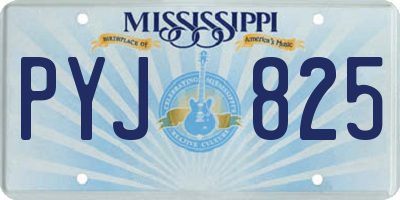 MS license plate PYJ825