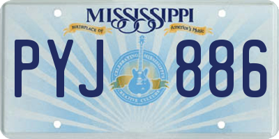 MS license plate PYJ886