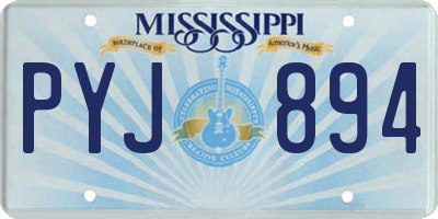 MS license plate PYJ894