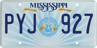 MS license plate PYJ927