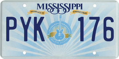 MS license plate PYK176