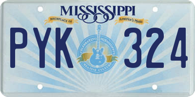 MS license plate PYK324