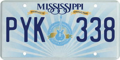 MS license plate PYK338