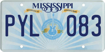 MS license plate PYL083