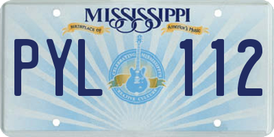 MS license plate PYL112