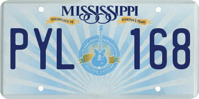 MS license plate PYL168