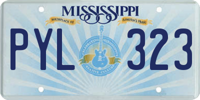 MS license plate PYL323