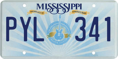 MS license plate PYL341