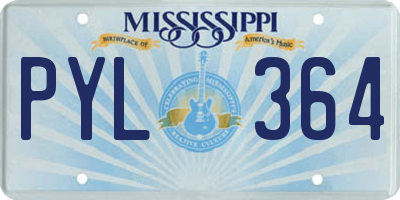 MS license plate PYL364