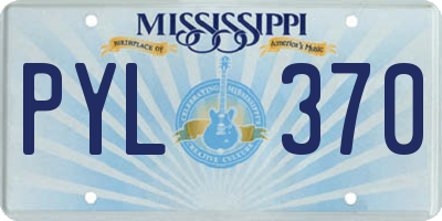 MS license plate PYL370