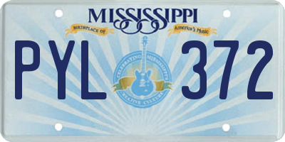 MS license plate PYL372