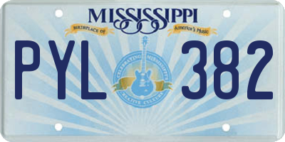 MS license plate PYL382