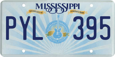 MS license plate PYL395