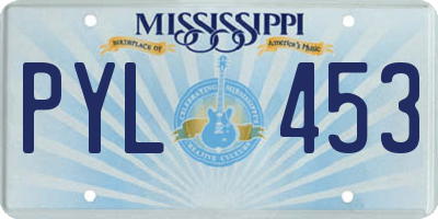 MS license plate PYL453