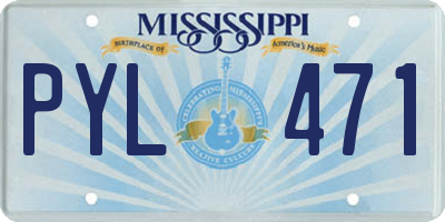 MS license plate PYL471