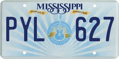 MS license plate PYL627