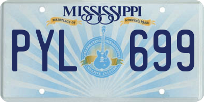 MS license plate PYL699