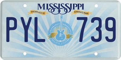 MS license plate PYL739