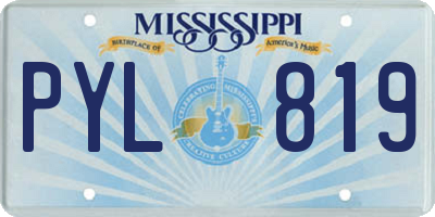 MS license plate PYL819