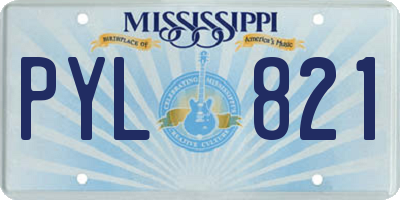 MS license plate PYL821