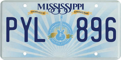 MS license plate PYL896