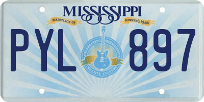 MS license plate PYL897