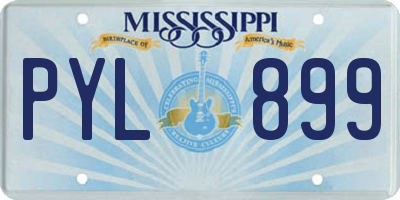 MS license plate PYL899