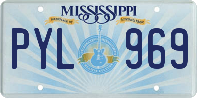 MS license plate PYL969