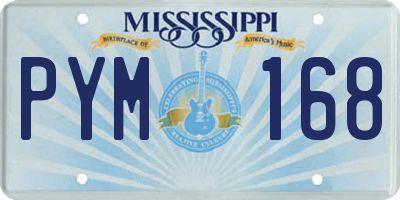 MS license plate PYM168