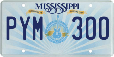 MS license plate PYM300