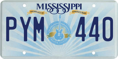MS license plate PYM440