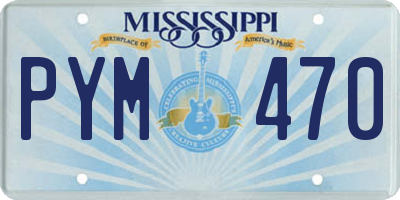 MS license plate PYM470