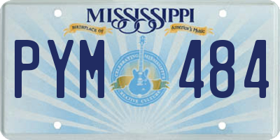 MS license plate PYM484