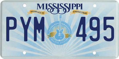MS license plate PYM495
