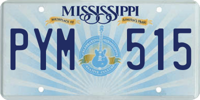 MS license plate PYM515