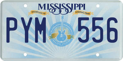 MS license plate PYM556