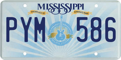 MS license plate PYM586