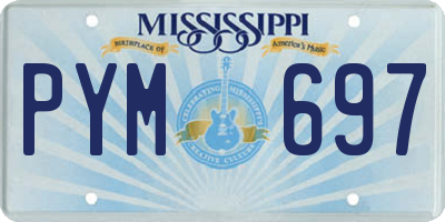MS license plate PYM697