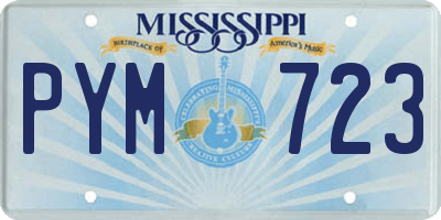 MS license plate PYM723